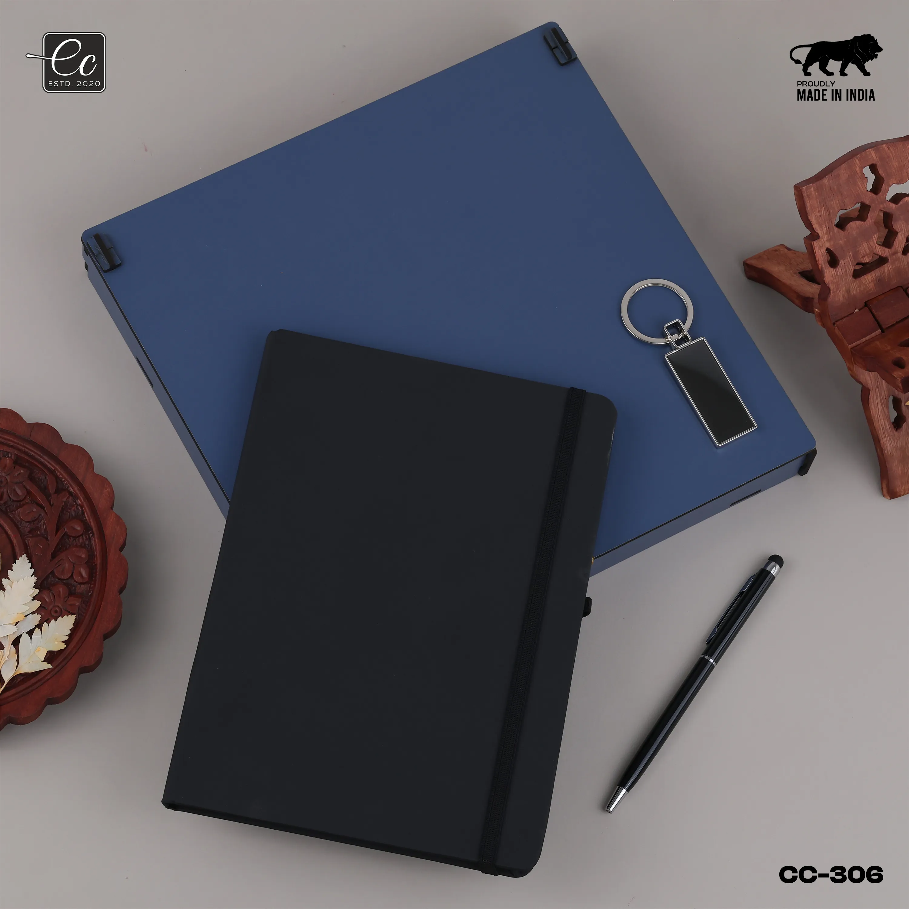 3 in 1 Corporate Gift Set includes Metal Pen, Keychain & Diary